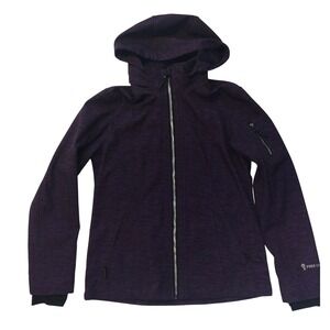 Free Country Women's Purple Heathered Softshell Hooded Jacket Size S
